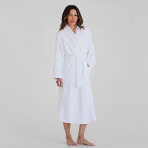 Unisex Hotel Collection White 100% Turkish Cotton Robe